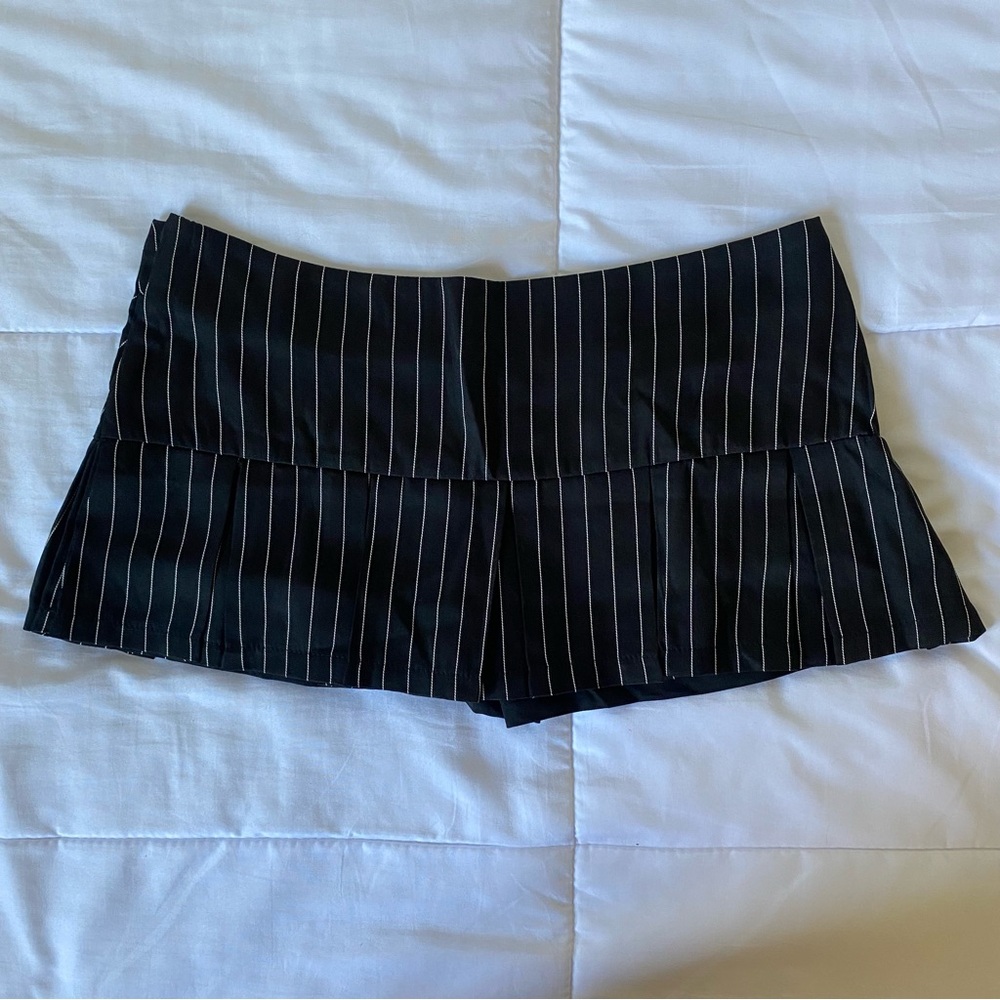 Coolane Street Casual Striped Women\ Low Waist Super Short Mini Skirt Suit